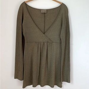 Michael Stars The Original Tee Cross Front Olive Tunic